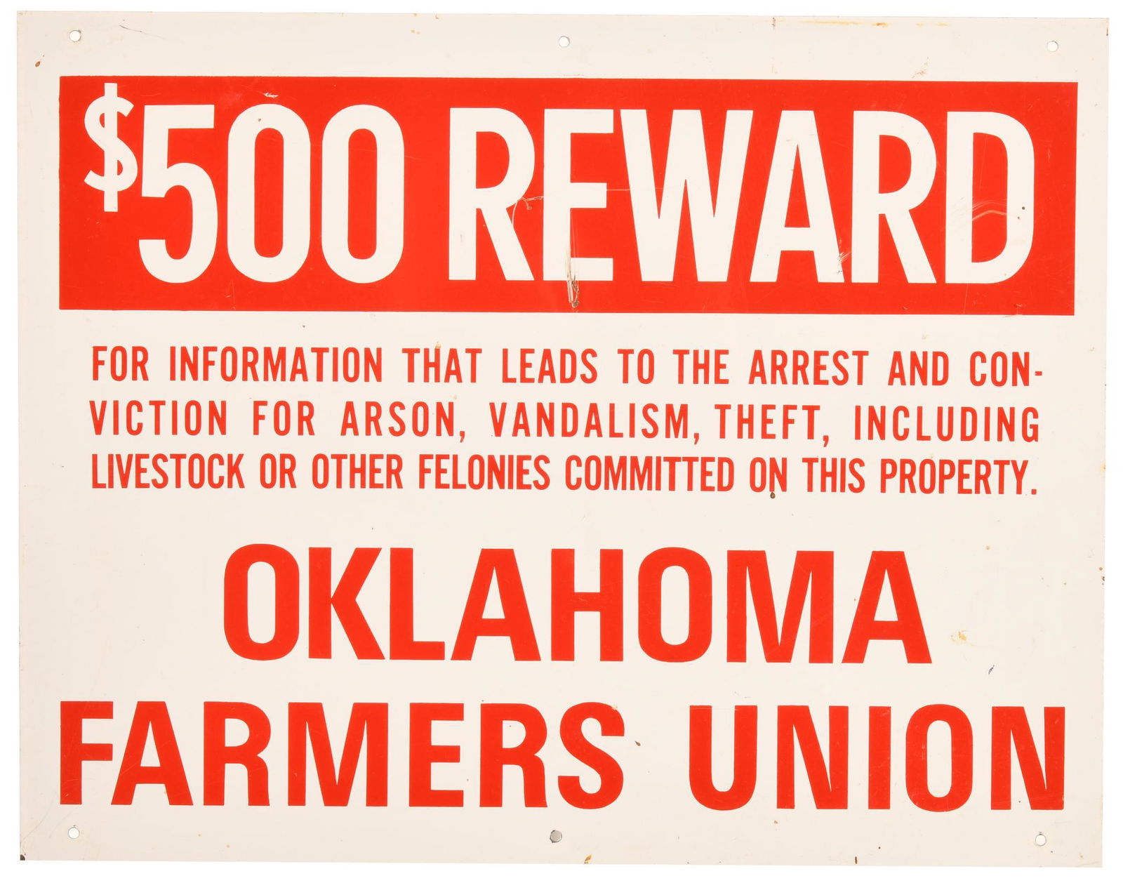 Oklahoma Farmers Union Sign (1 of 2)