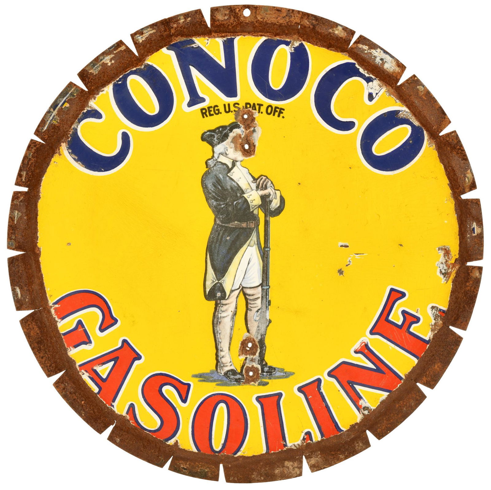Conoco Minuteman Gasoline Sign (1 of 2)