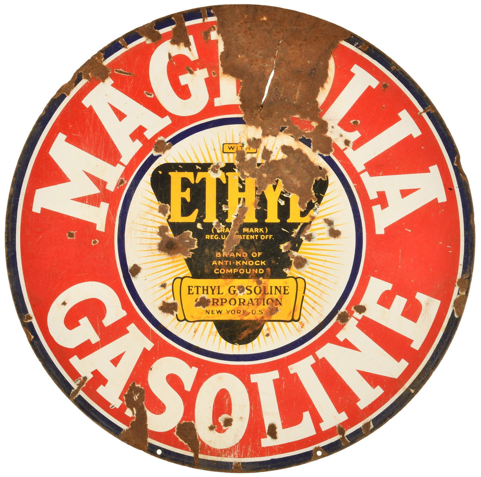 Magnolia Ethyl Gasoline Curb Sign (1 of 2)
