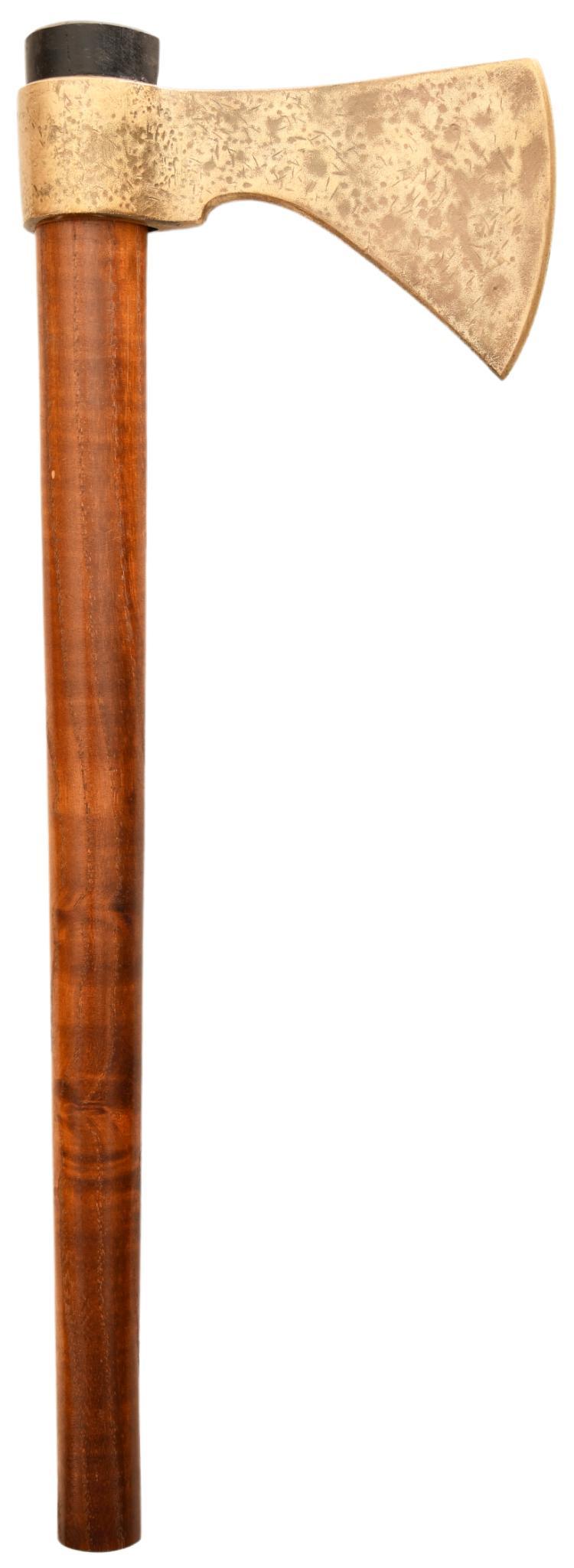 Custom Made Tomahawk: Beautifully crafted tomahawk in the style of ones used by Eastern Woodlands Indian tribes, marked PA. CO. on the head, shows signs of minor wear but is in excellent condition, displays incredibly well