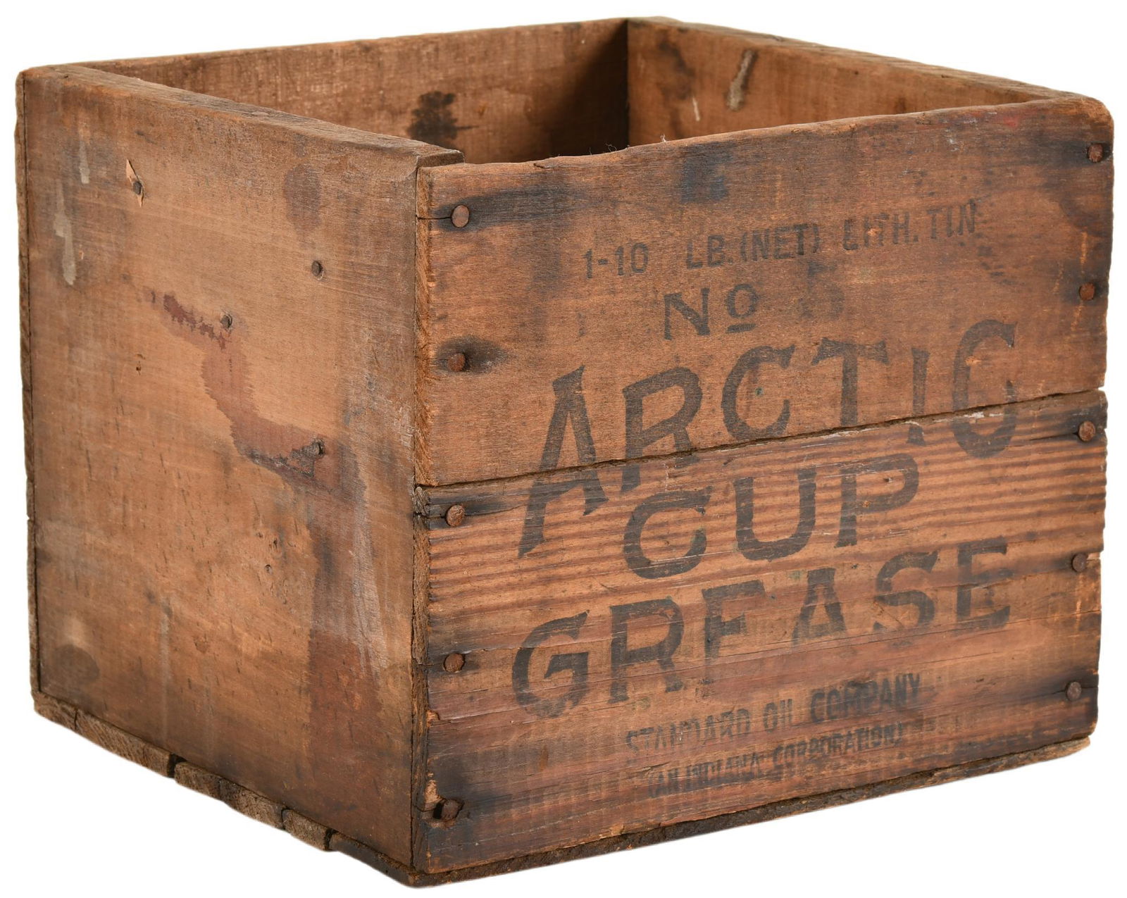 Standard Oil Co. Arctic Grease Cups Wooden Crate (1 of 2)