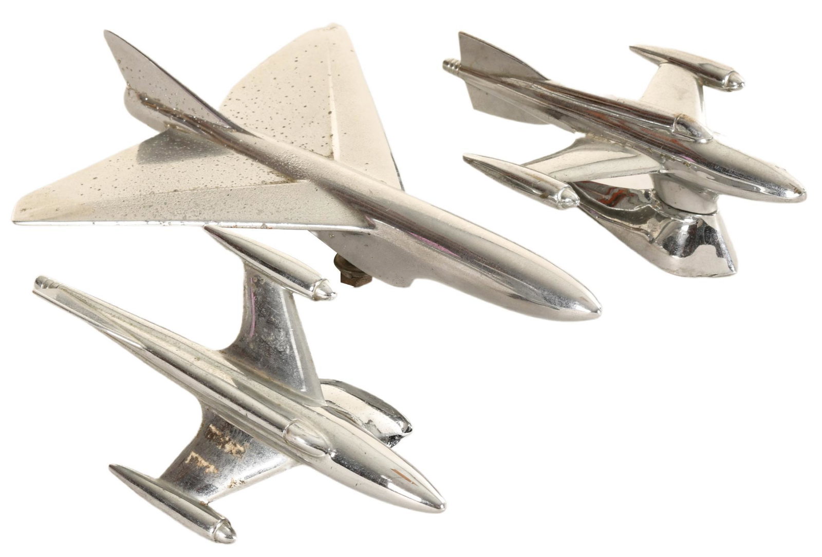 Lot of 3 Early Airplane Style Hood Ornaments (1 of 2)