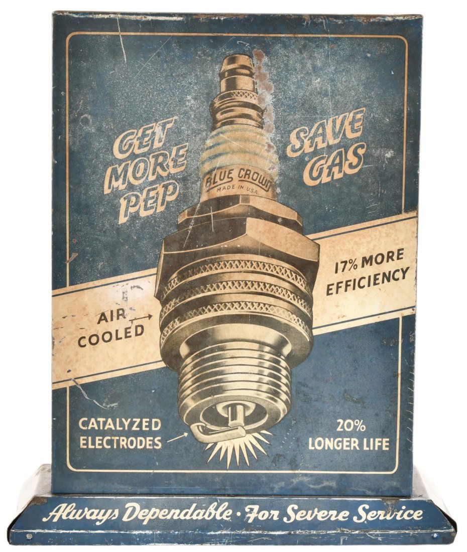Blue Crown Spark Plug Display (1 of 2)