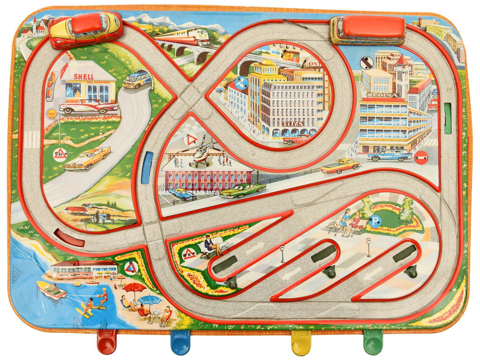 Technofix 295 Traffic Control Tin Lithograph Roadway (1 of 1)