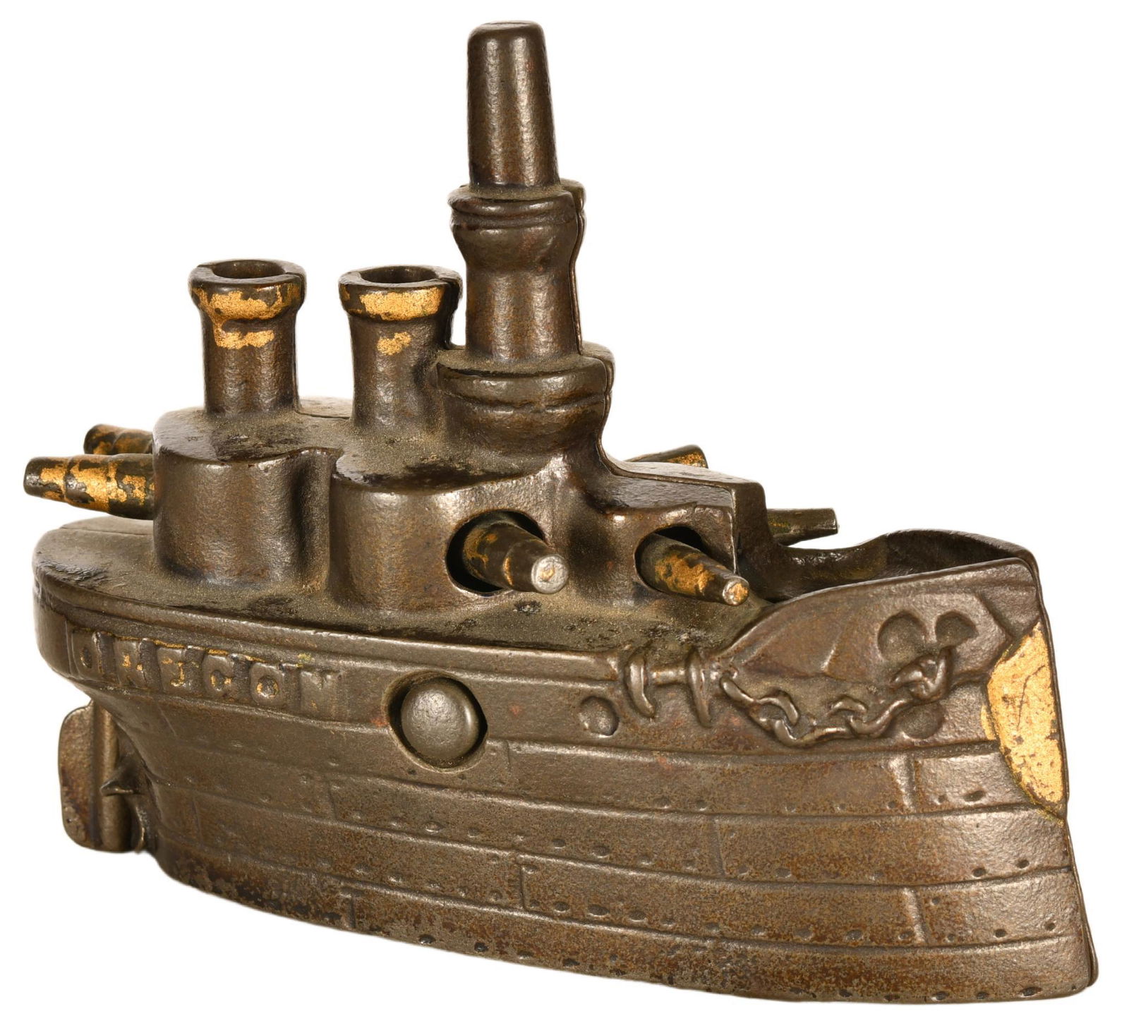 Cast Iron Oregon Battleship Still Bank (1 of 4)