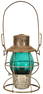 Adams and Westlake Railroad Lantern With Green Glass