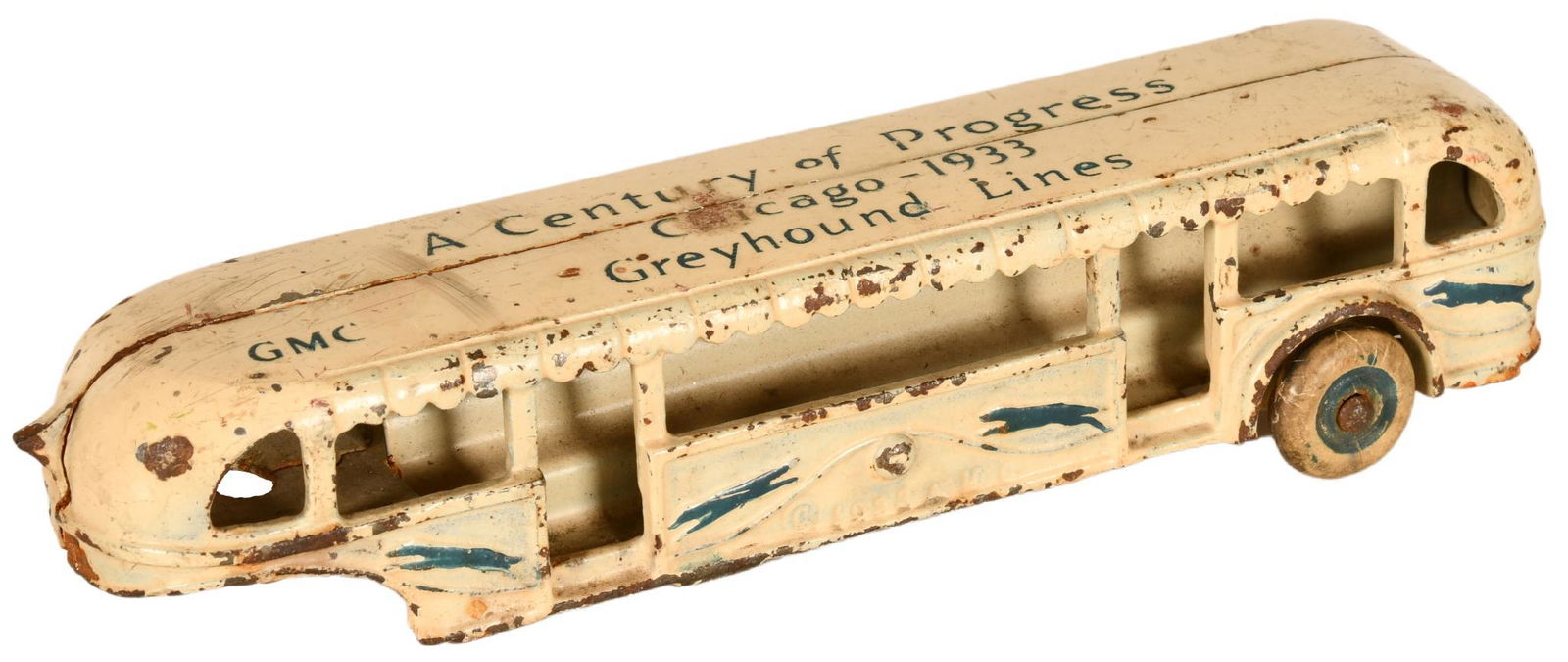 1933 Chicago World's Fair Cast Iron Greyhound Bus (1 of 3)