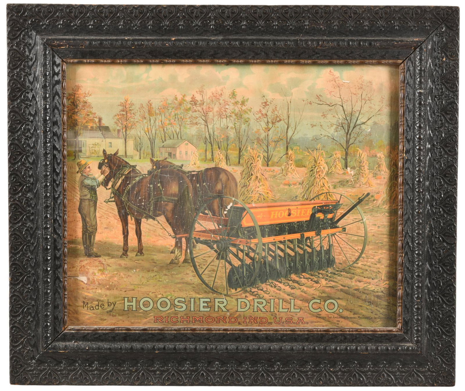 Hoosier Drill Company Pulveroid Sign In Frame (1 of 2)
