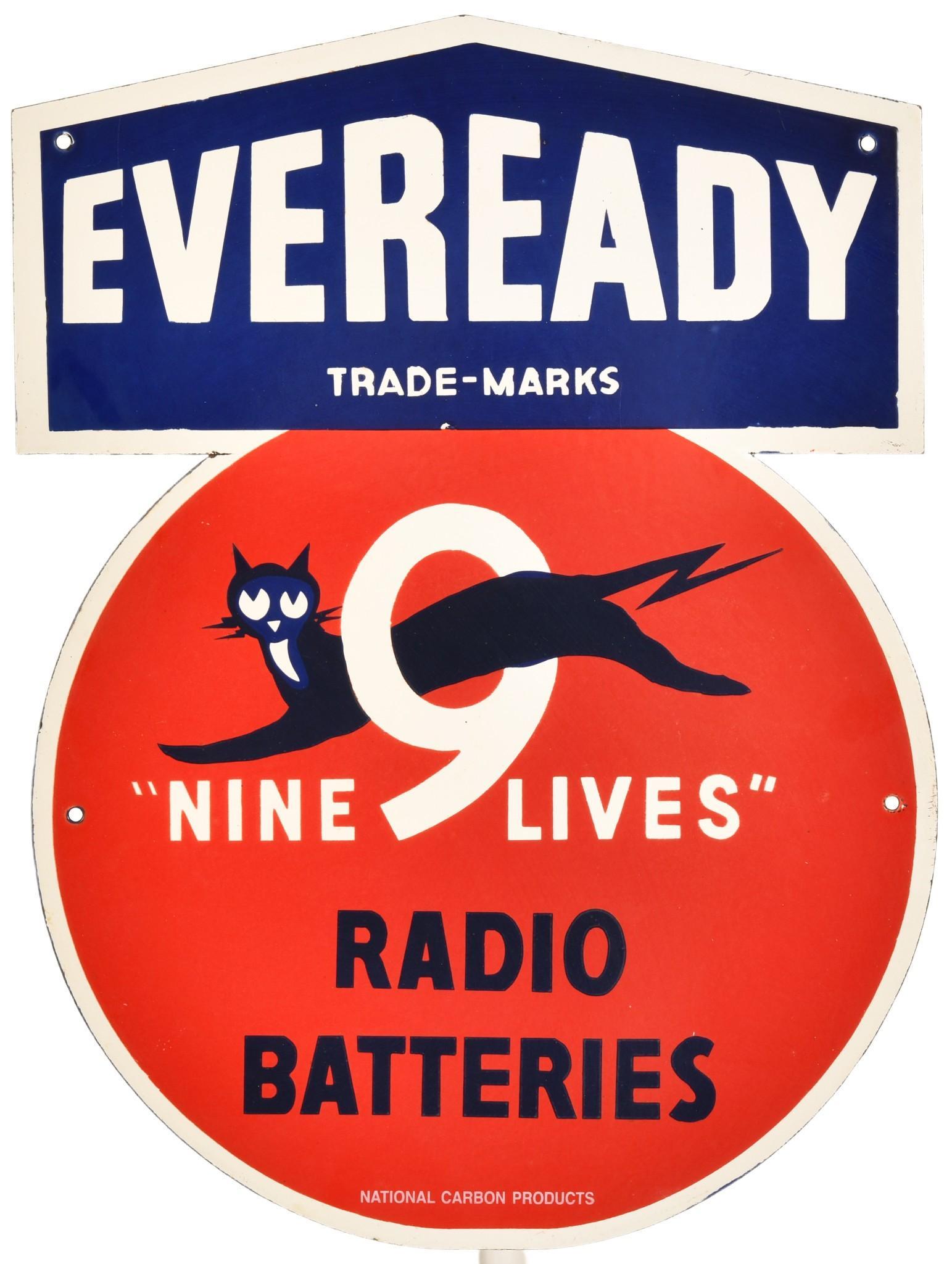 Eveready Radio Batteries Die Cut Sign (1 of 2)