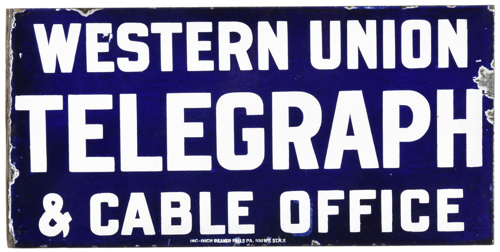 Western Union Telegraph & Cable Office Flange Sign (1 of 3)