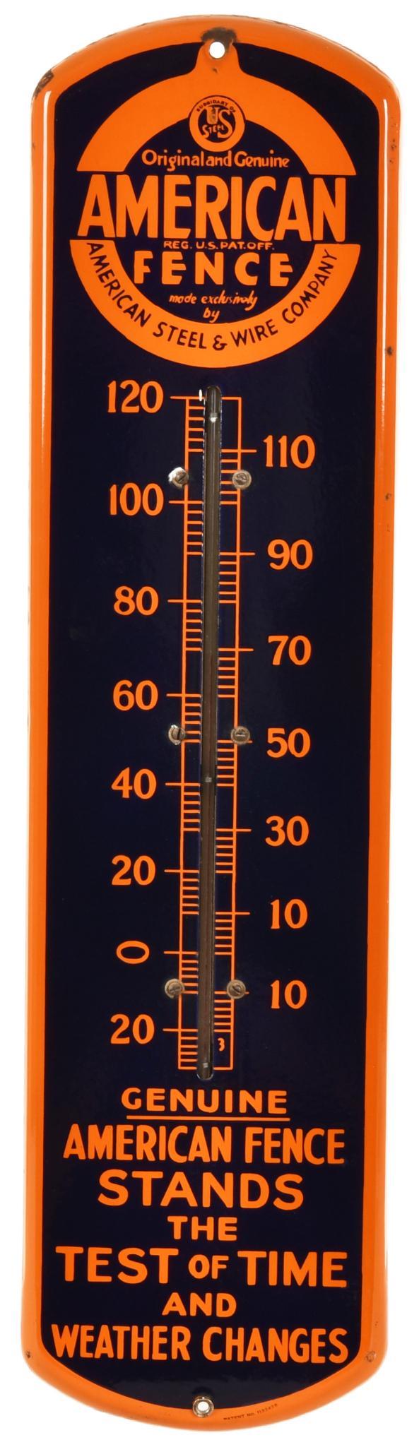 American Fence Porcelain Thermometer (1 of 2)
