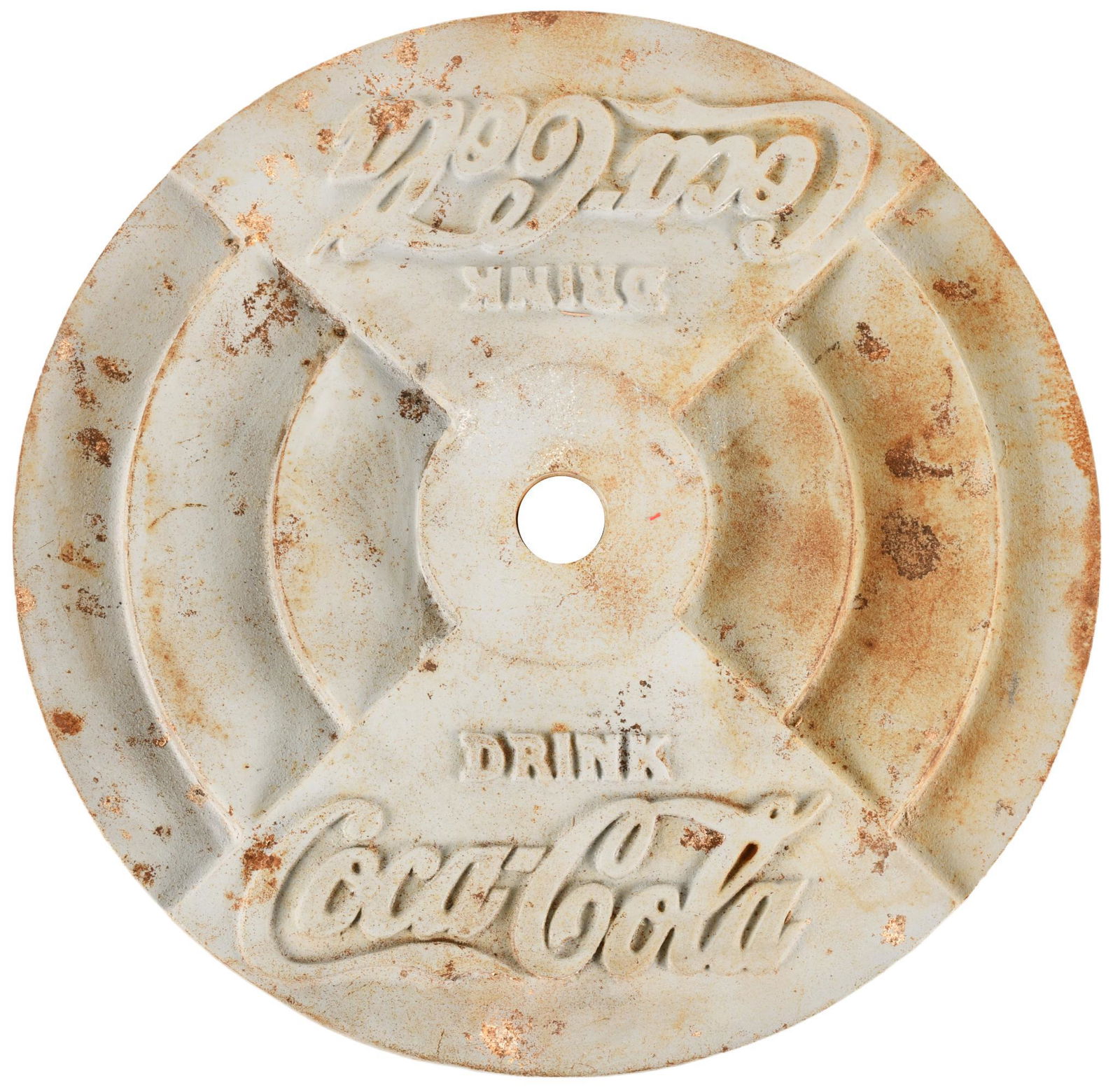 Coca-Cola Cast Iron Curb Sign Base (1 of 2)