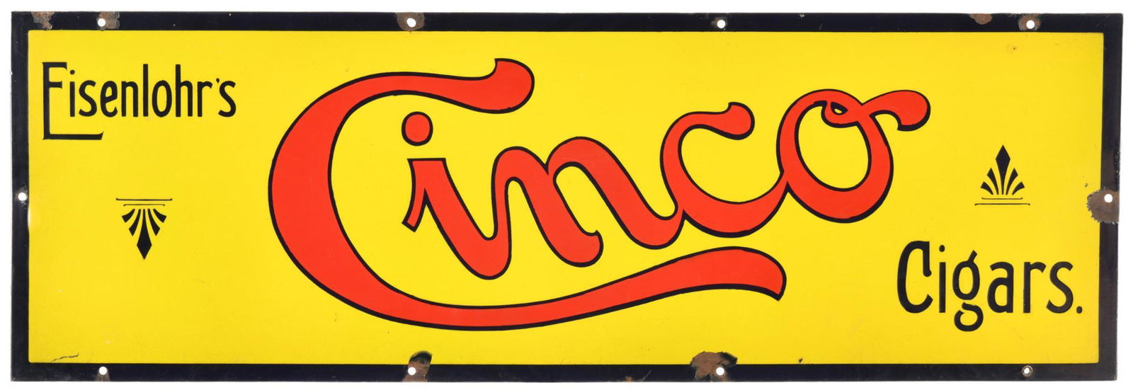 Eisenlohr's Cinco Cigars Horizontal Sign (1 of 3)