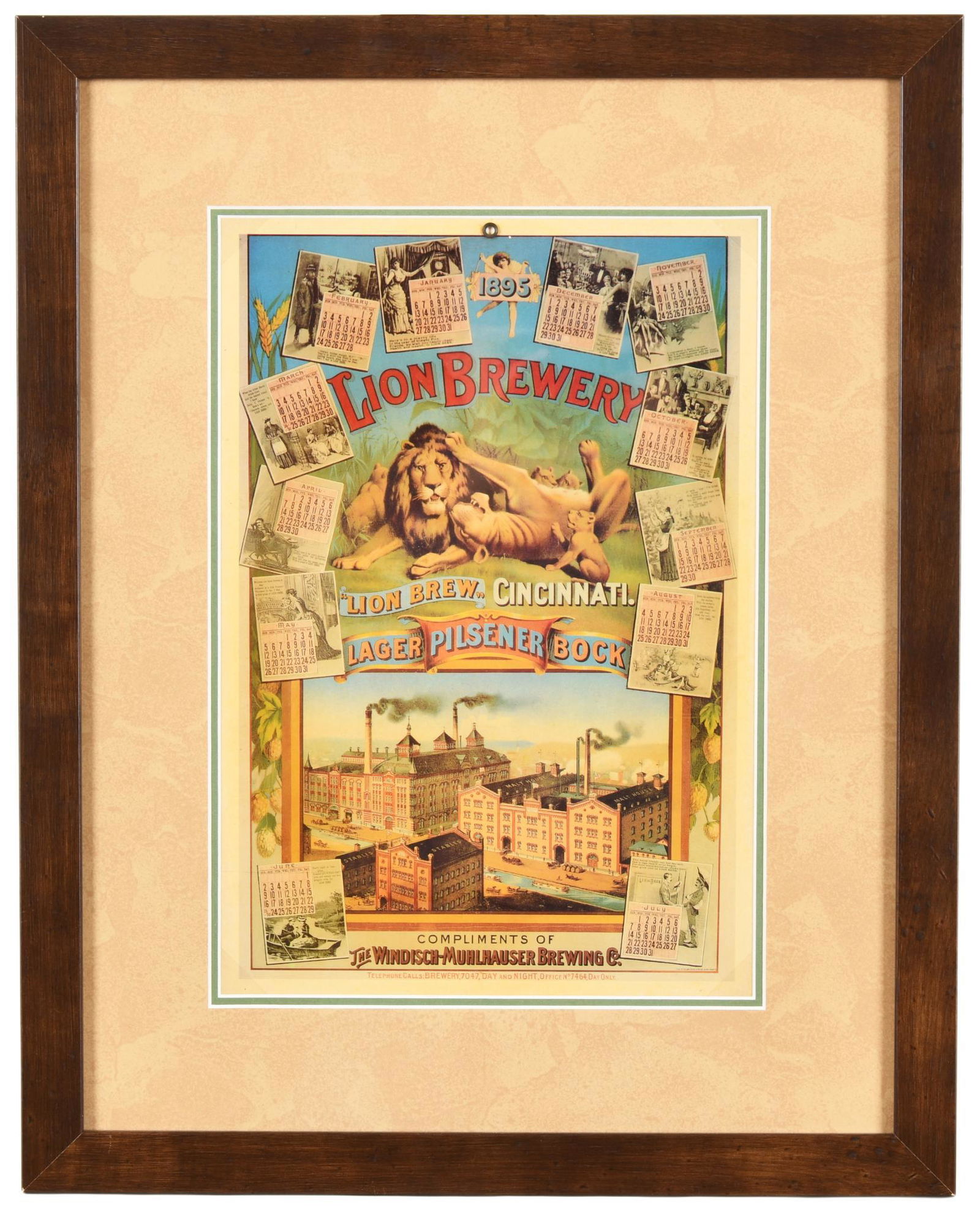 Lion Brewery Framed Calendar (1 of 2)