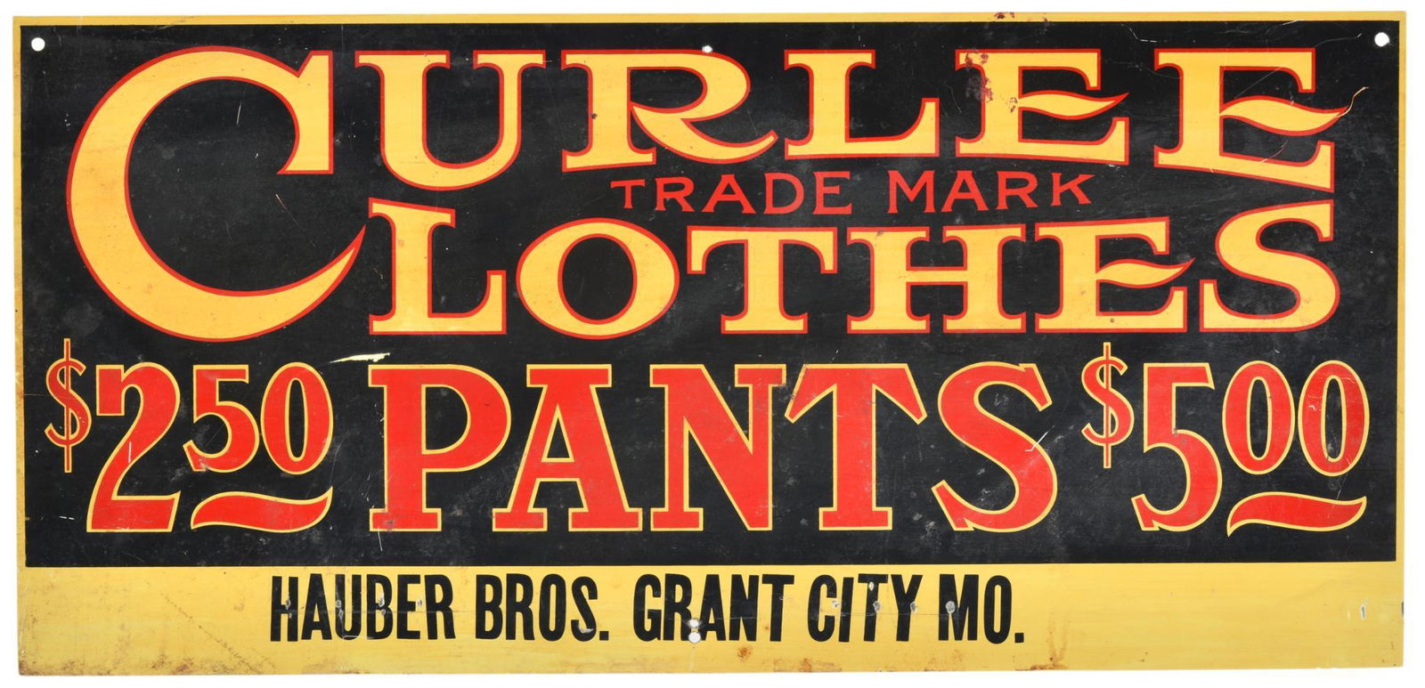 Curlee Clothes Grant City Mo. Sign (1 of 2)