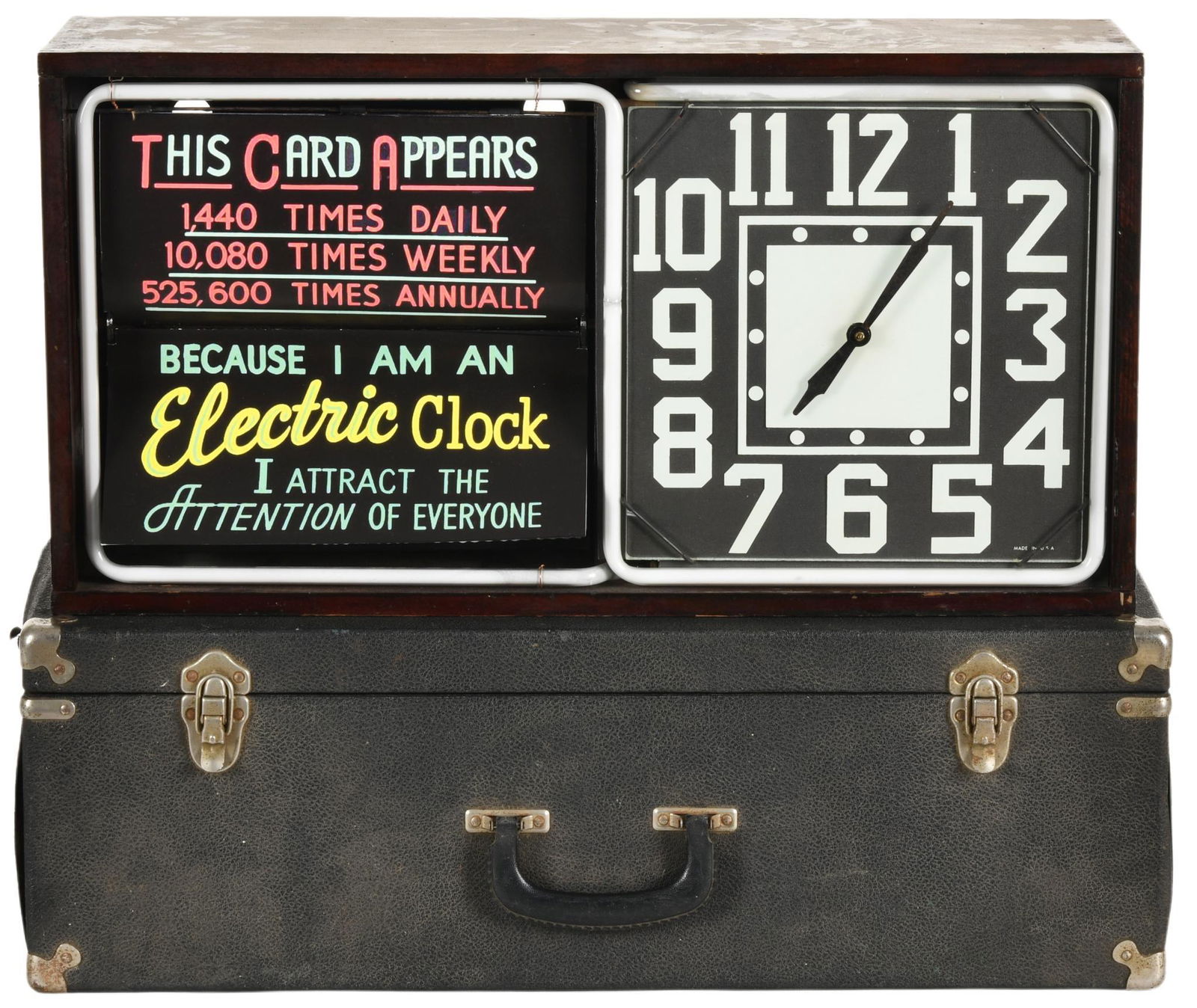 Neon Flipper Clock With Carrying Case (1 of 3)