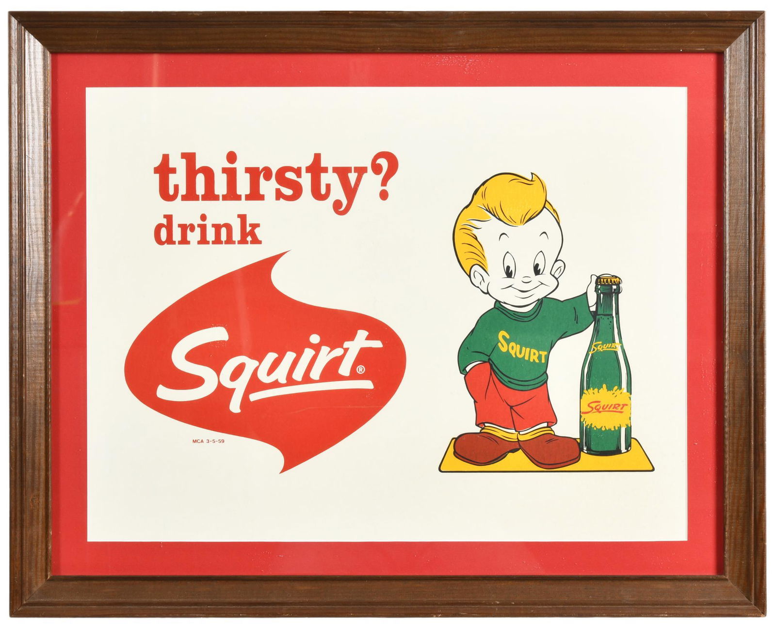 Thirsty Drink Squirt Framed Sign (1 of 2)