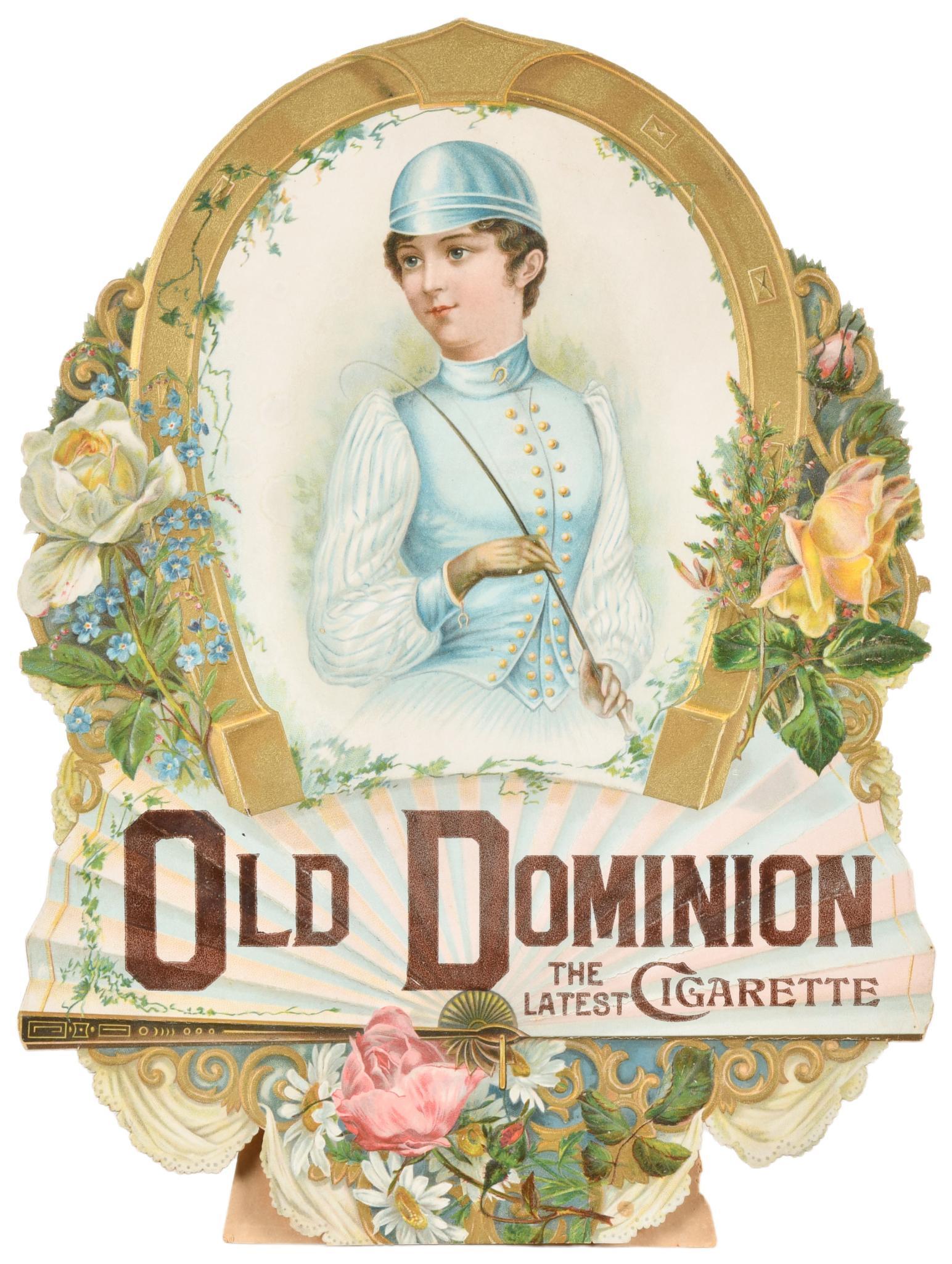 Old Dominion The Latest Cigarette Die Cut Advertisement (1 of 2)