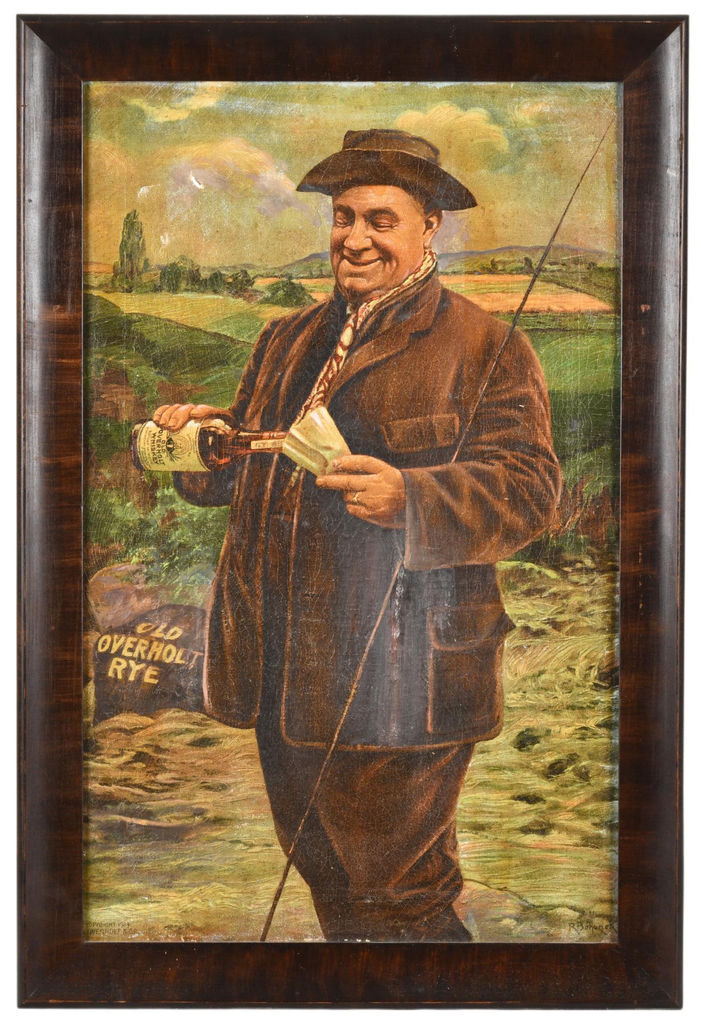 Old Overholt Rye Framed Canvas Advertisement (1 of 5)