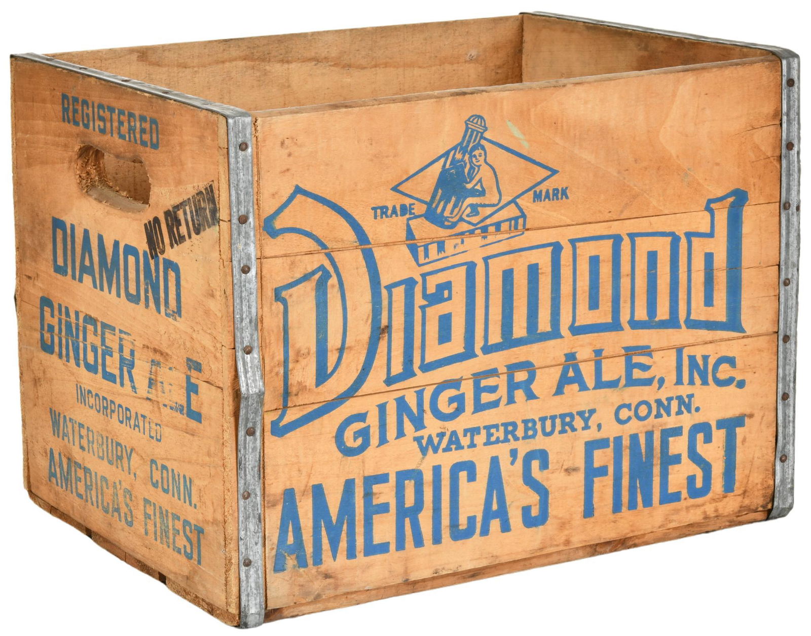 Diamond Ginger Ale Wooden Crate (1 of 2)