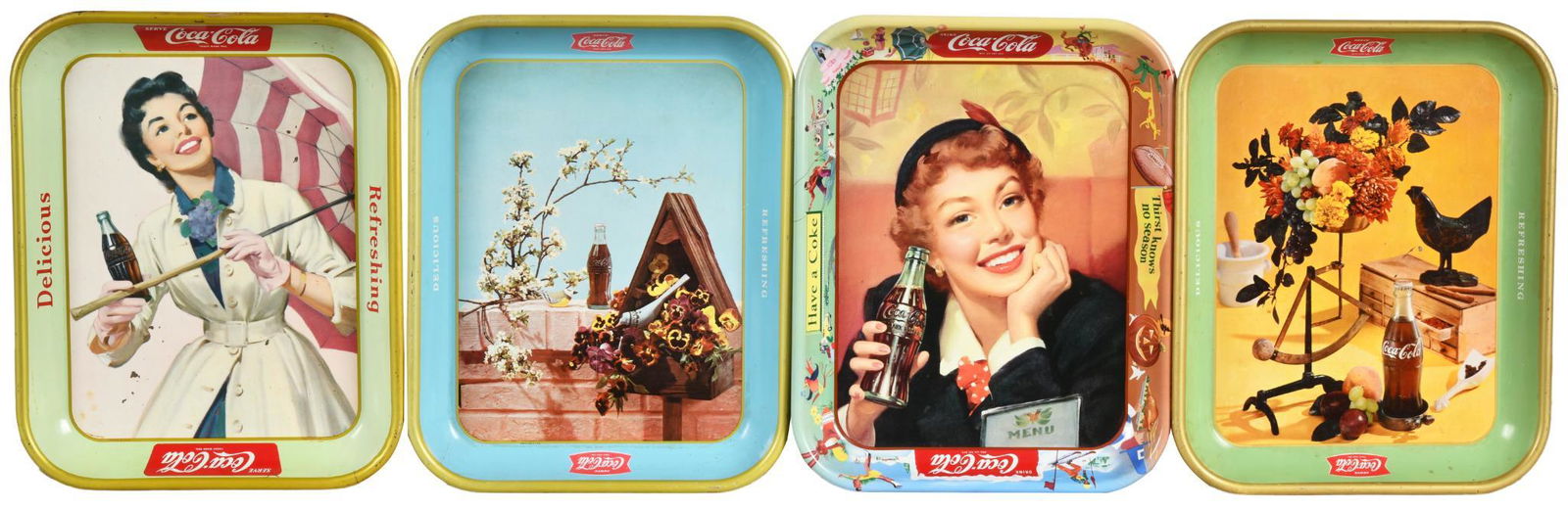 Lot Of 4 Coca-Cola Trays (1 of 1)
