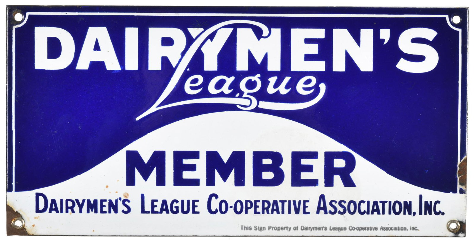 Dairymen's League Member Porcelain Sign (1 of 2)