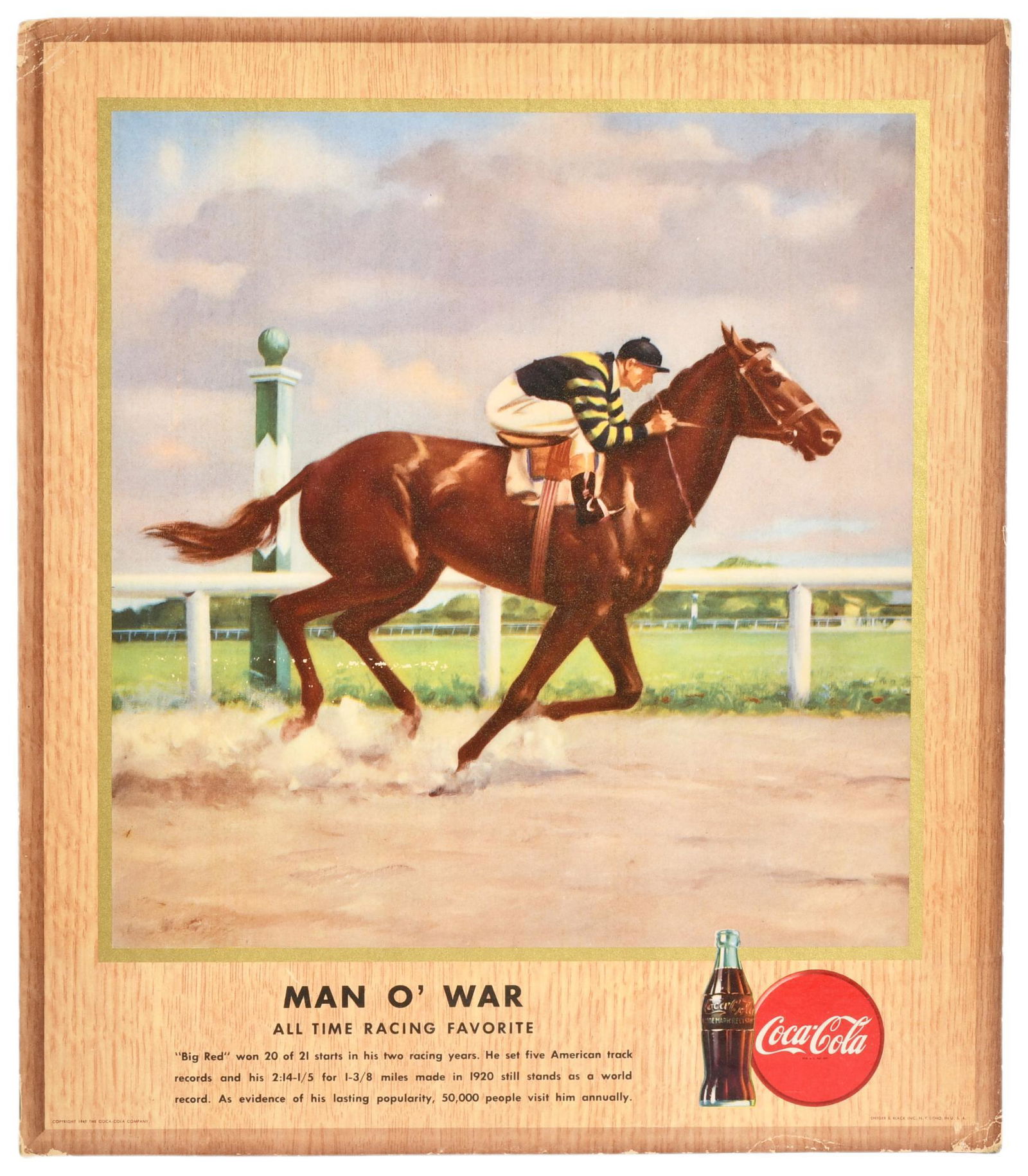 Coca-Cola Man O' War Sign (1 of 1)