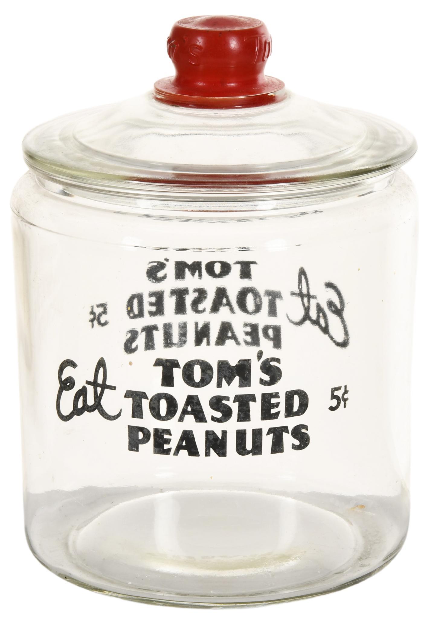 Tom's Toasted Peanuts Glass Jar (1 of 2)