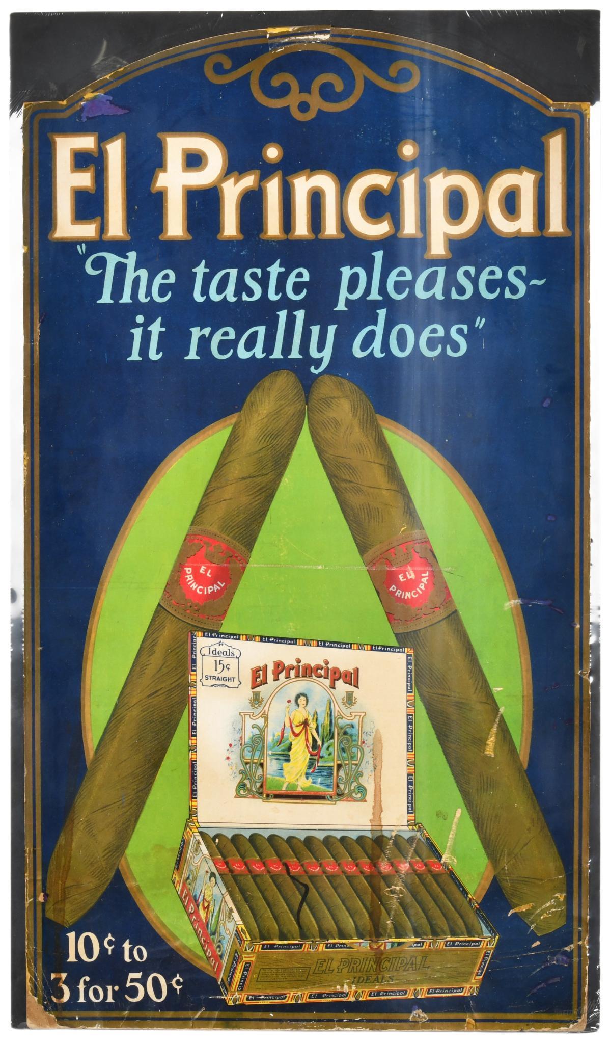 El Principal Cigars Die Cut Advertisement