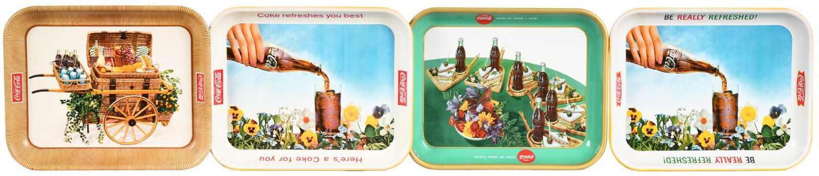 Lot Of 4 Coca-Cola Trays (1 of 1)