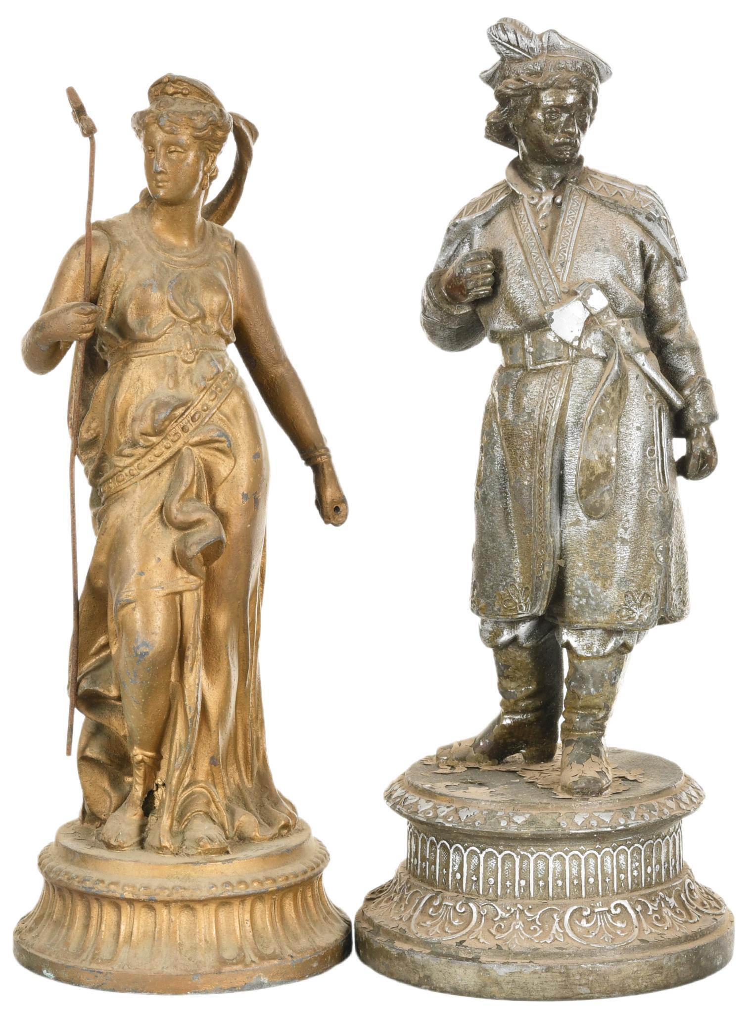 Lot of 2 Metal Statues (1 of 2)