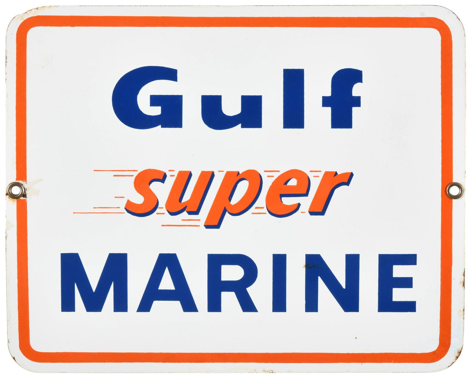 Gulf Super Marine Porcelain Pump Plate (1 of 2)