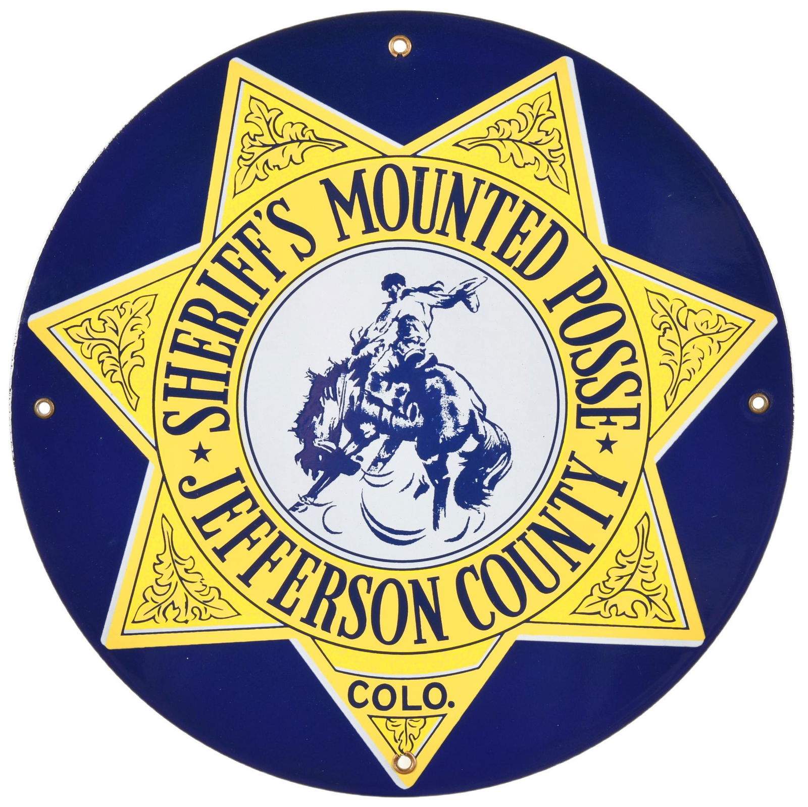Jefferson County Colorado Sheriff's Mounted Posse Sign (1 of 2)