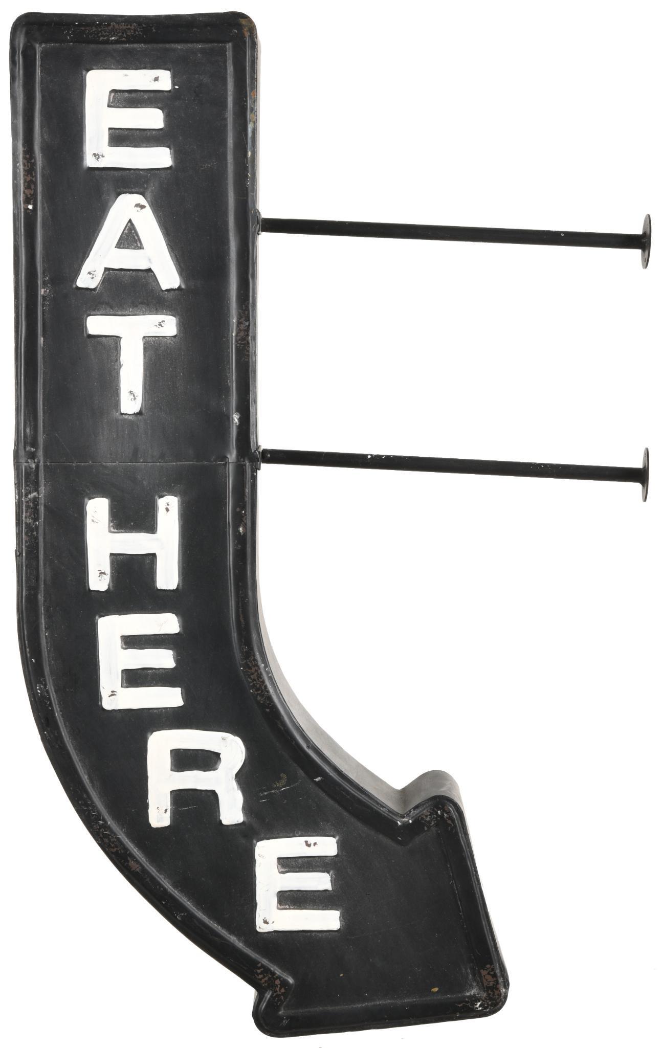 Eat Here Arrow Sign (1 of 2)