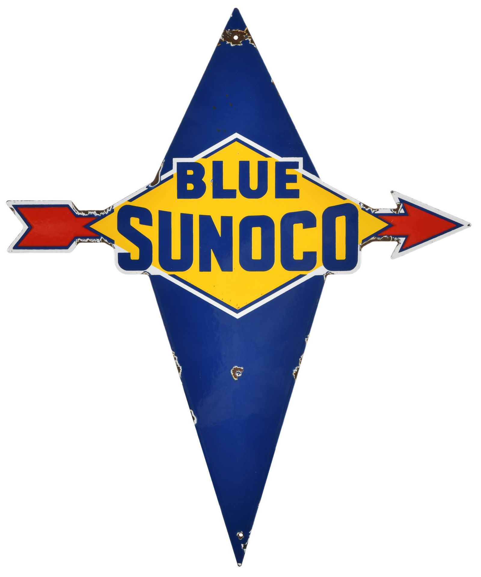 Blue Sunoco Gas Pump Plate (1 of 2)