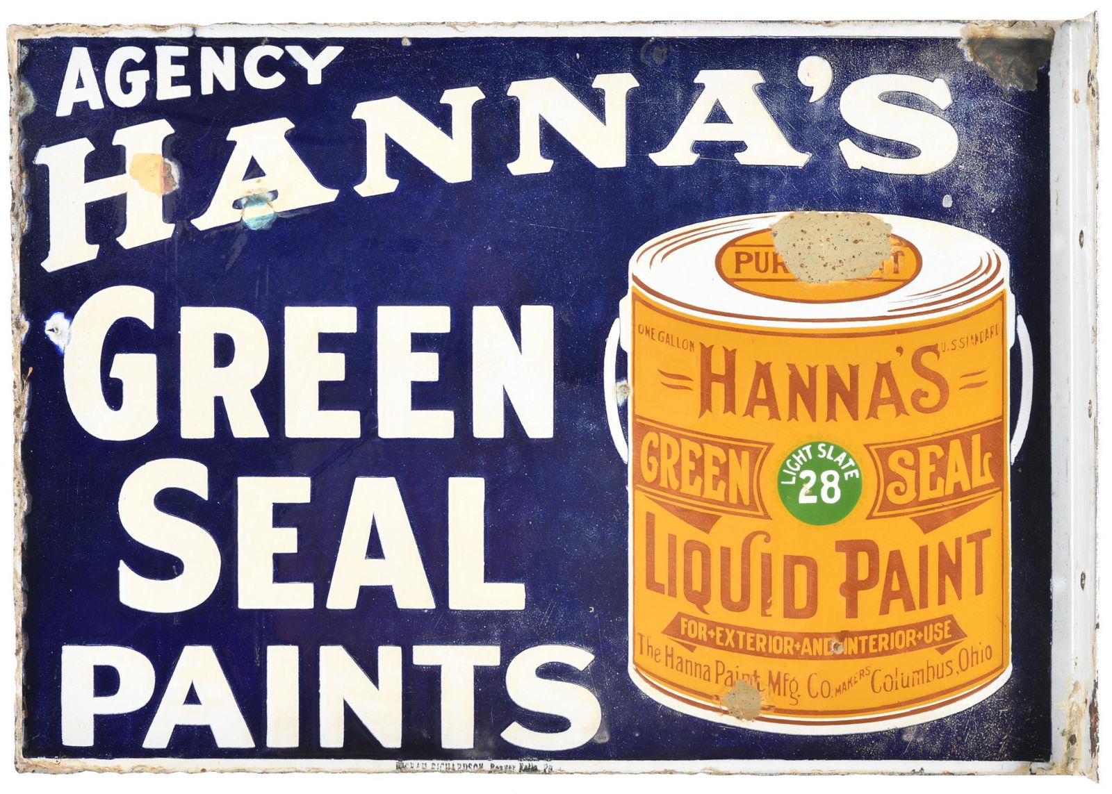 Hanna's Green Seal Paints Flange Sign (1 of 2)
