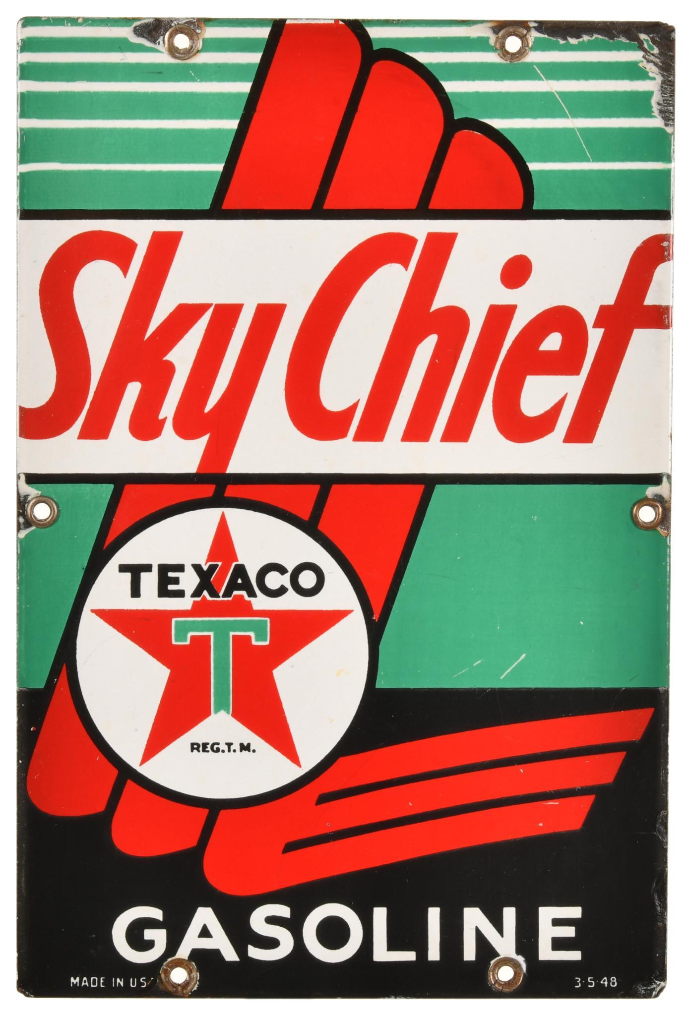 Texaco Sky Chief Gas Pump Plate (Small) (1 of 2)