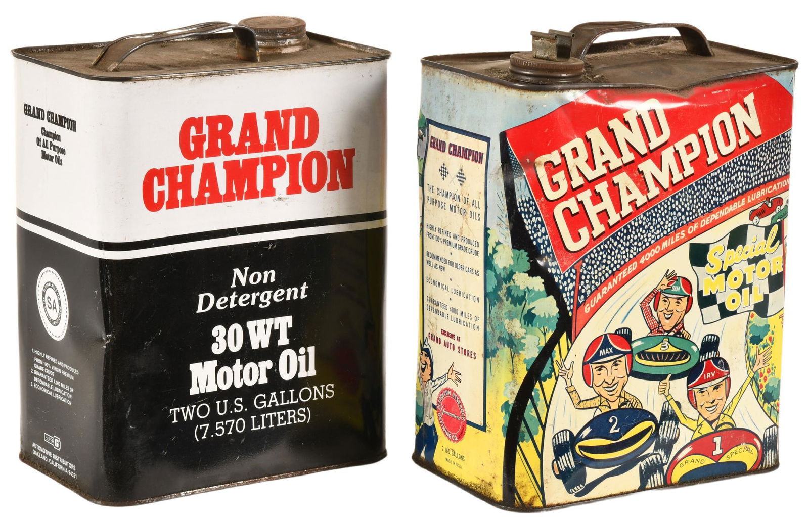 Lot of 2 Grand Champion 2 Gallon Cans (1 of 2)