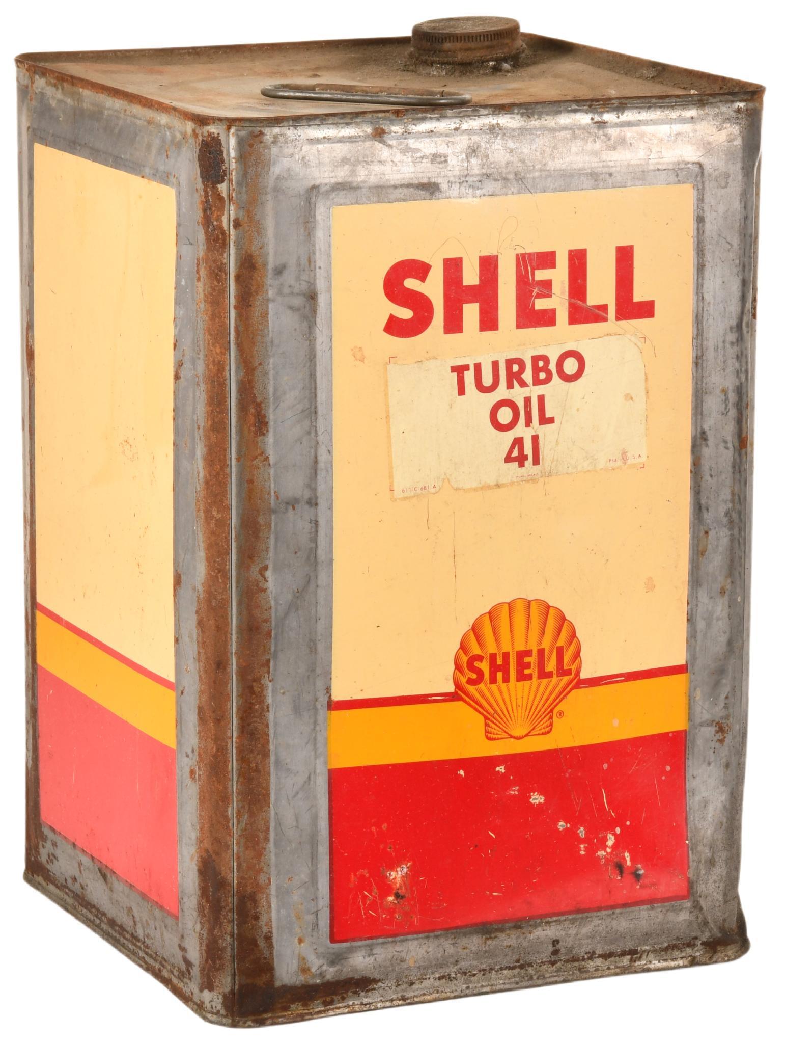 Shell Turbo Oil Square 5 Gallon Can (1 of 2)