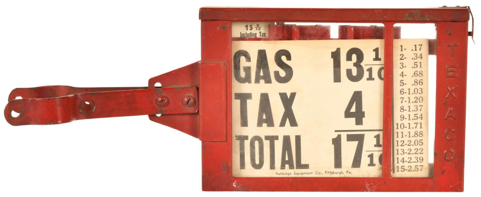 Texaco Embossed Gas Pump Pricer (1 of 2)