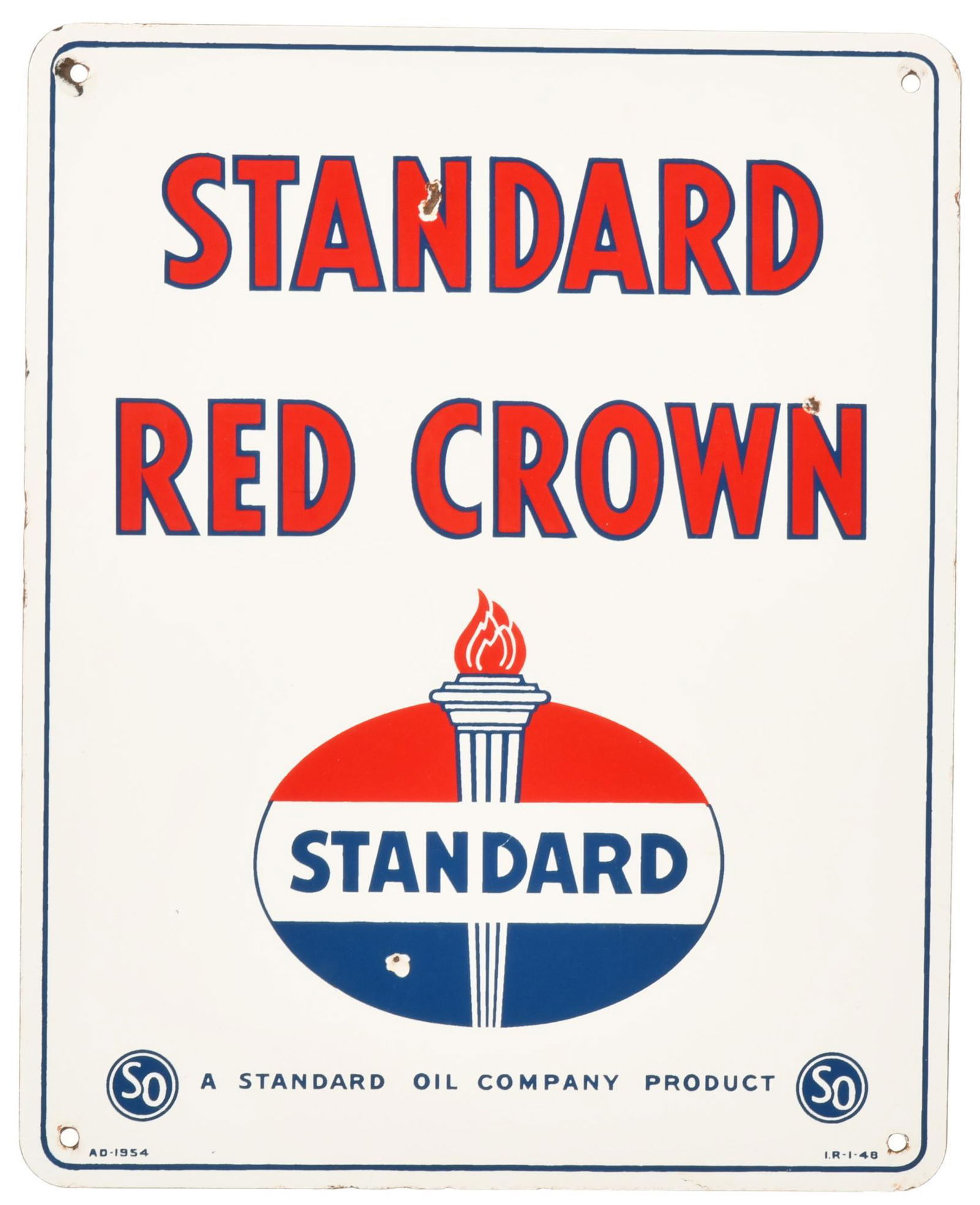 Standard Red Crown Gas Pump Plate (1 of 2)
