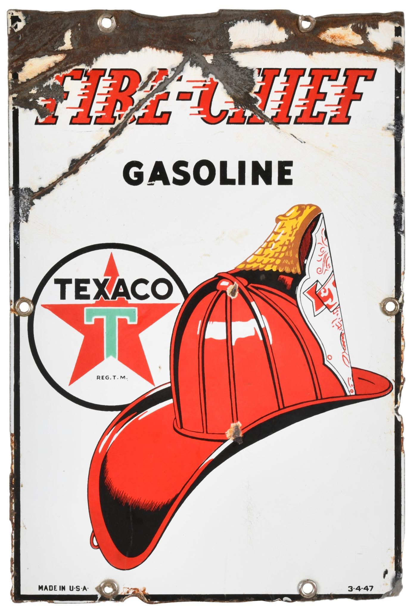 Texaco Fire Chief Gas Pump Plate Small (1 of 2)