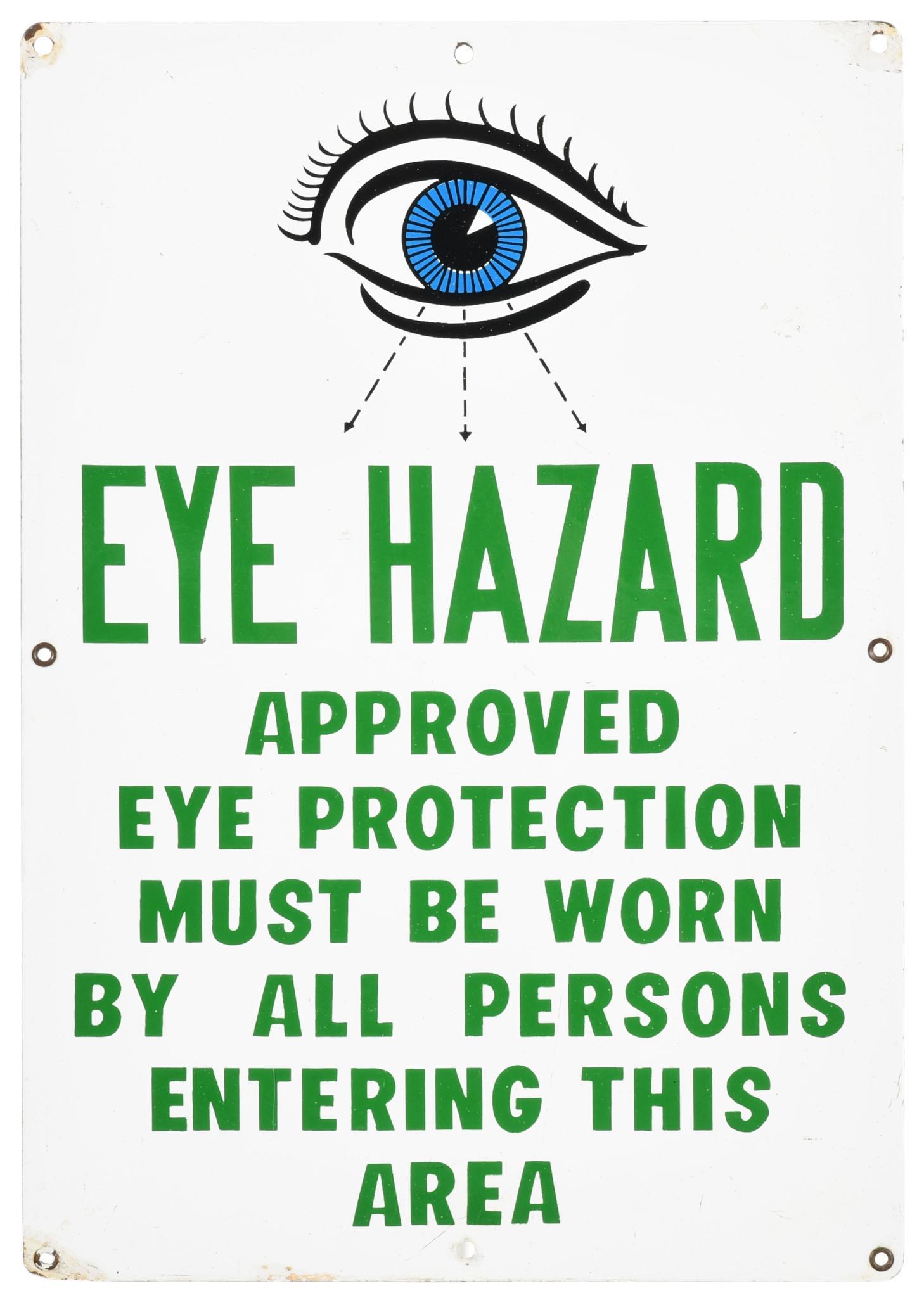 Eye Hazard Area Sign (1 of 2)