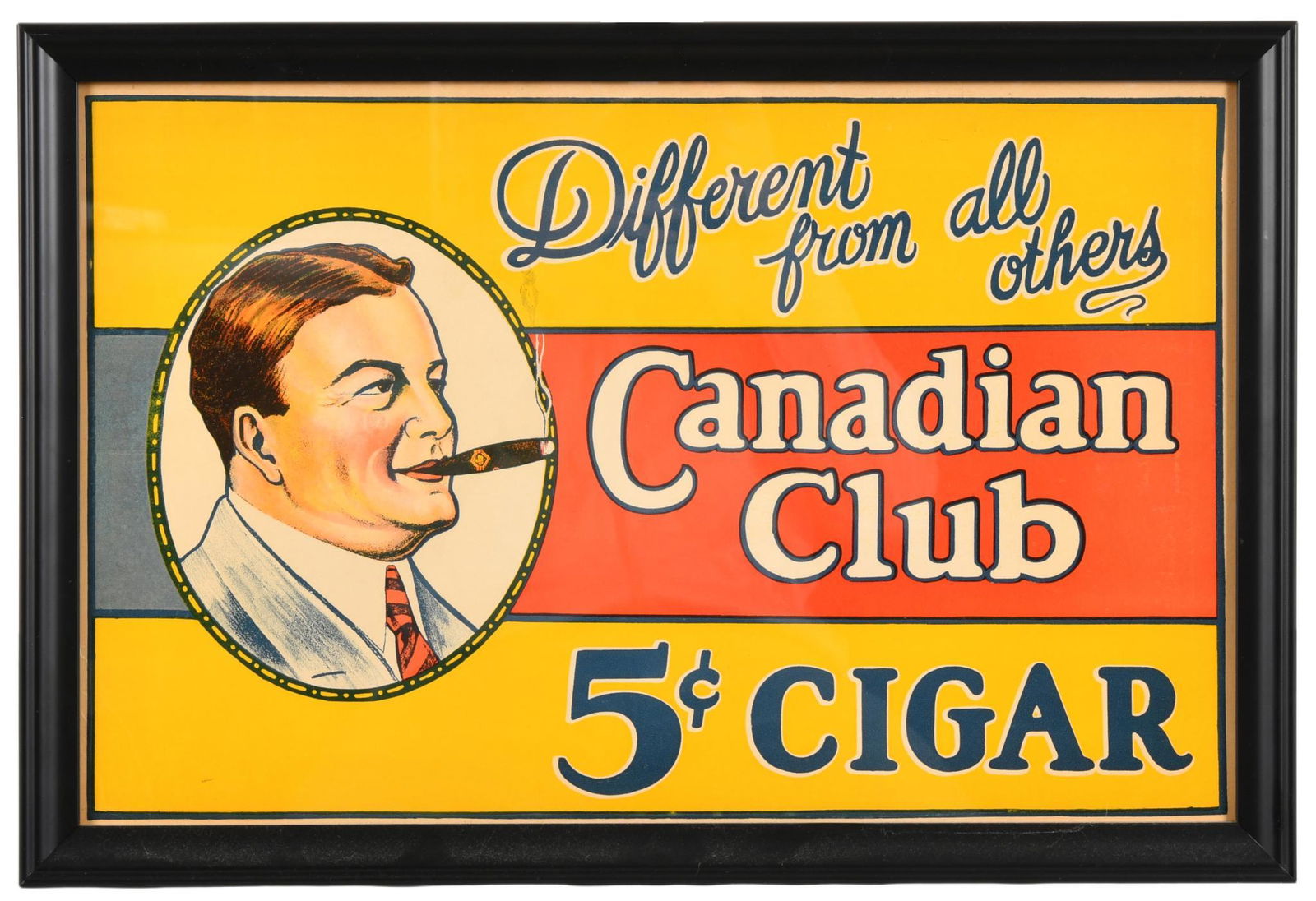 Canadian Club 5 Cent Cigar Framed Sign (1 of 2)