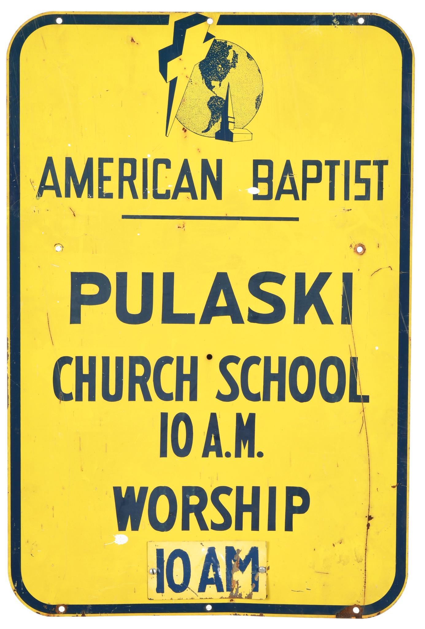 American Baptist Pulaski Church School Sign (1 of 2)