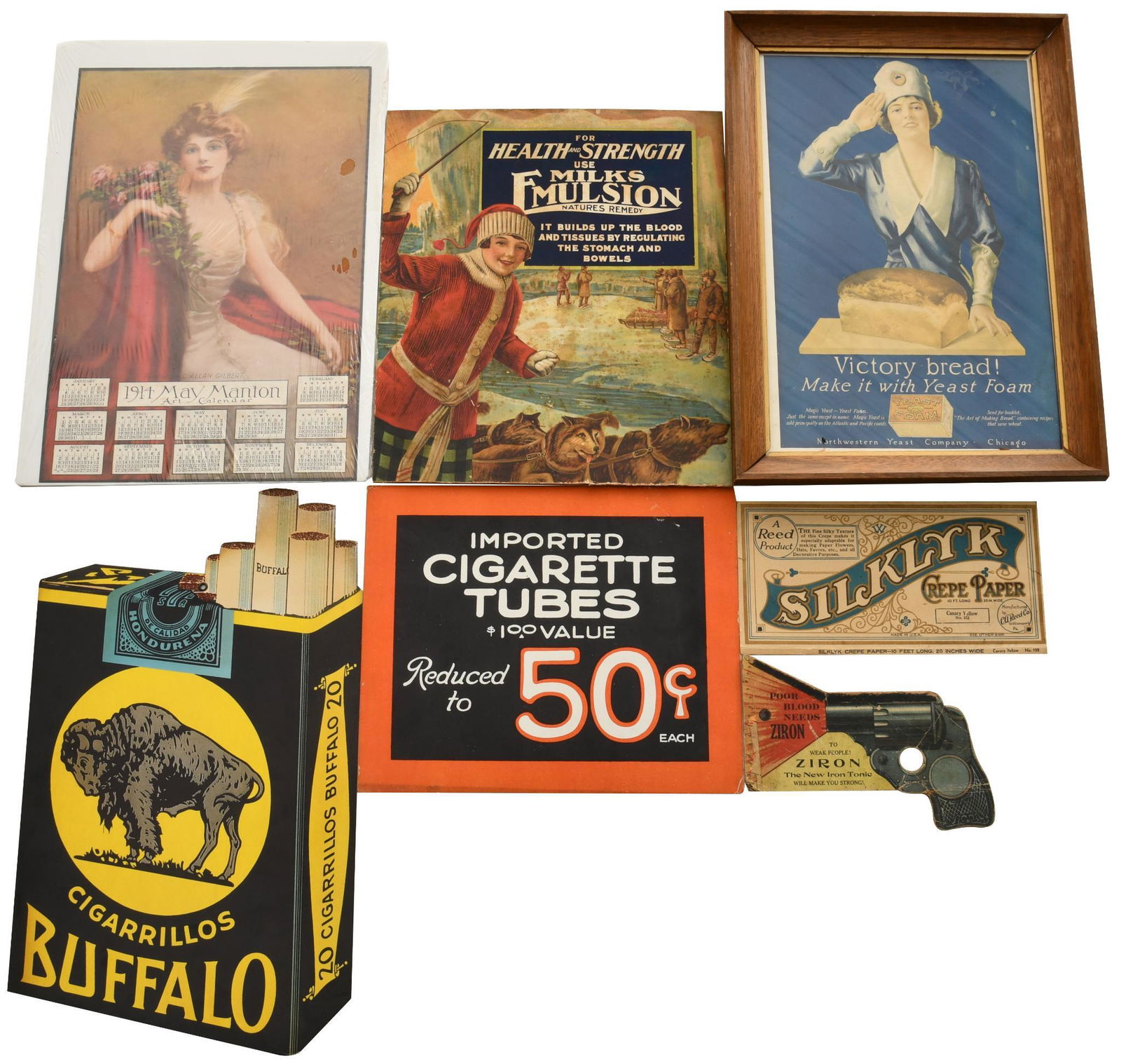 Lot Of 7 Signs Ads & Calendar (1 of 1)