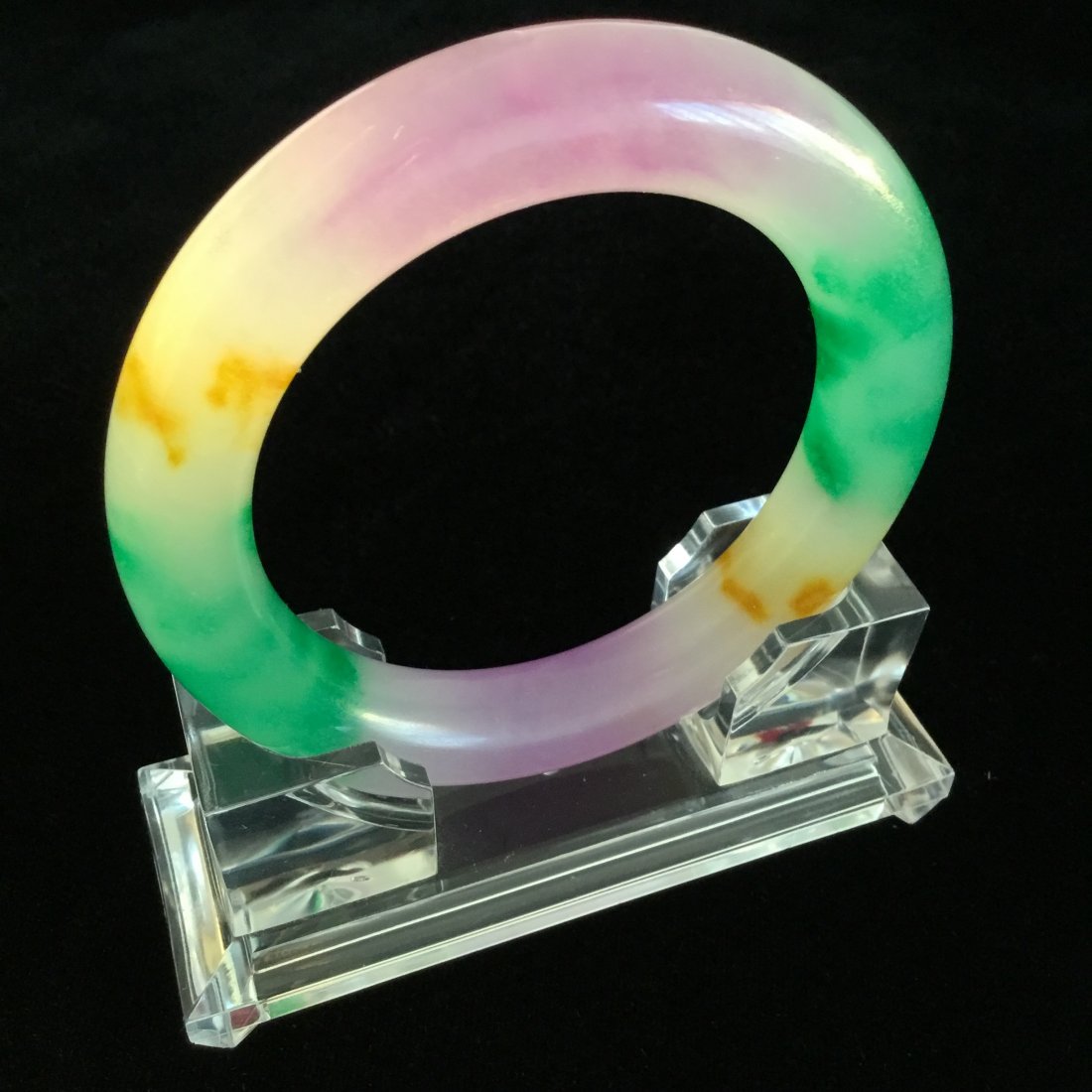 CHINESE JADE MULTICOLOR BANGLE (1 of 2)