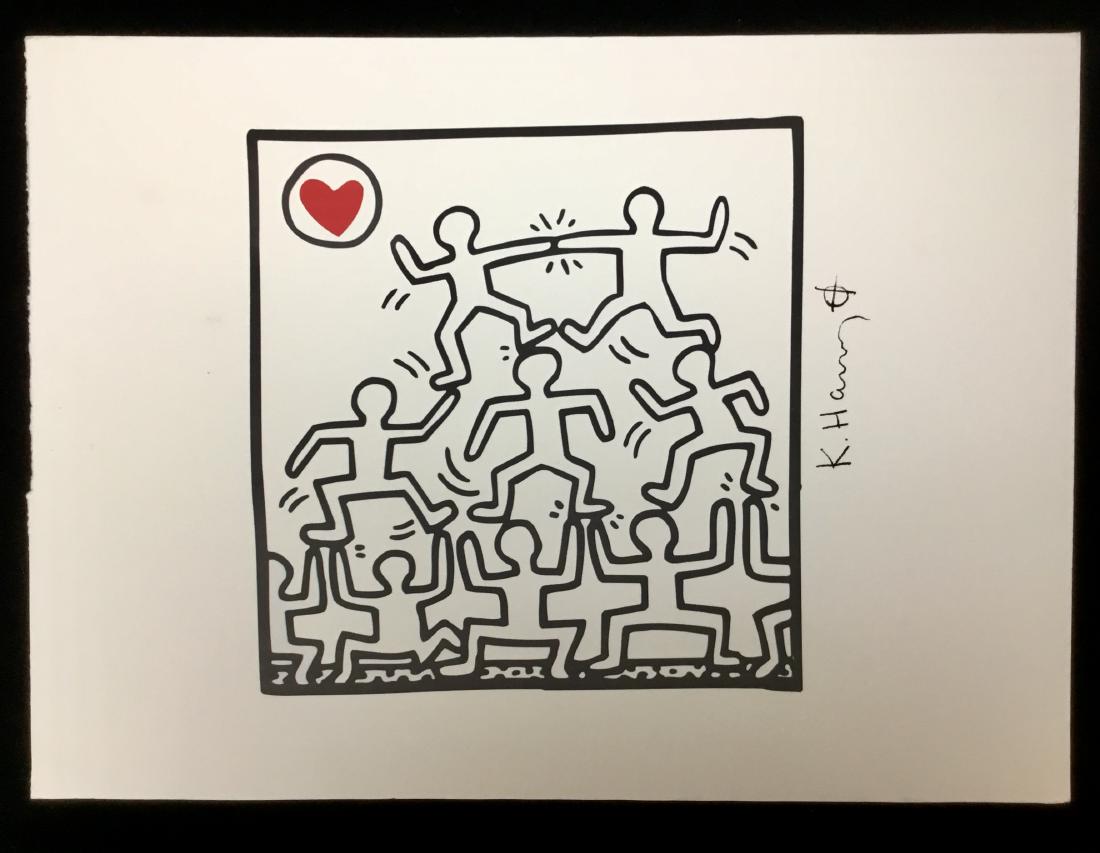 KEITH HARING SIGNED LITHOGRAPH (1 of 3)