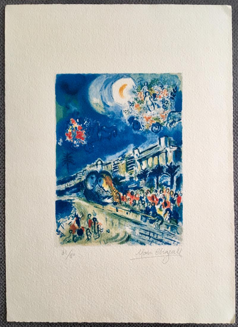 MARC CHAGALL PENCIL SIGNED LITHOGRAPH (1 of 3)