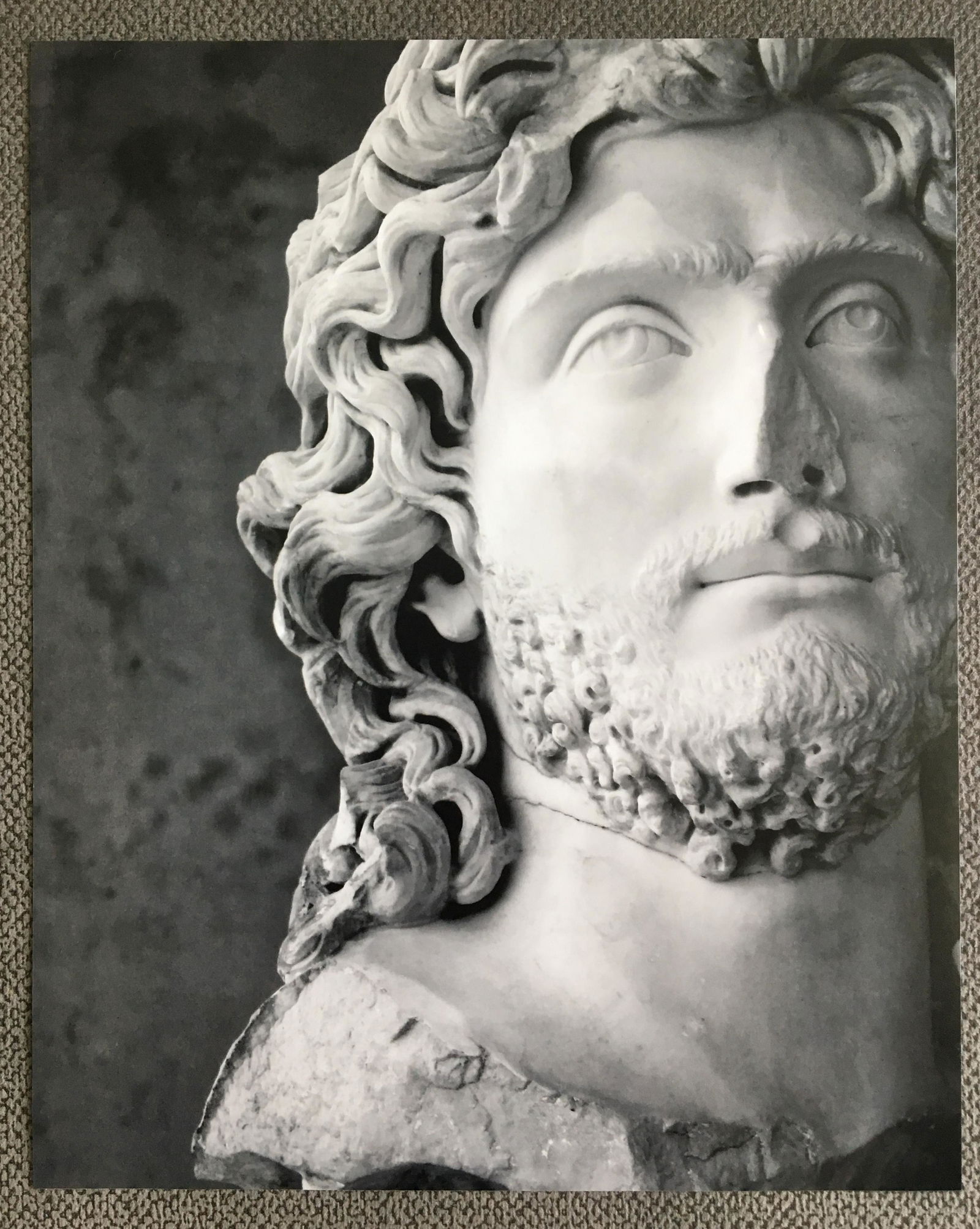 BLACK AND WHITE PHOTOGRAPH OF A MARBLE STATUE (1 of 1)
